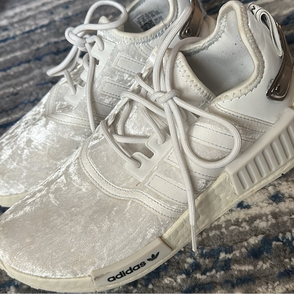 Adidas White and Silver Sneakers